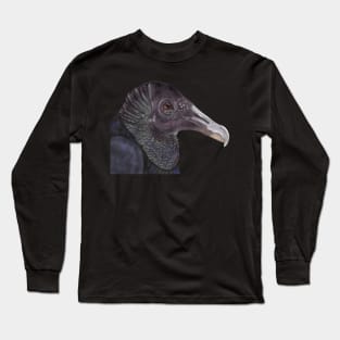 Black Vulture Illustration Long Sleeve T-Shirt